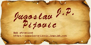 Jugoslav Pijović vizit kartica
